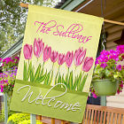 Personalized Spring Tulips House Flag 83033282L